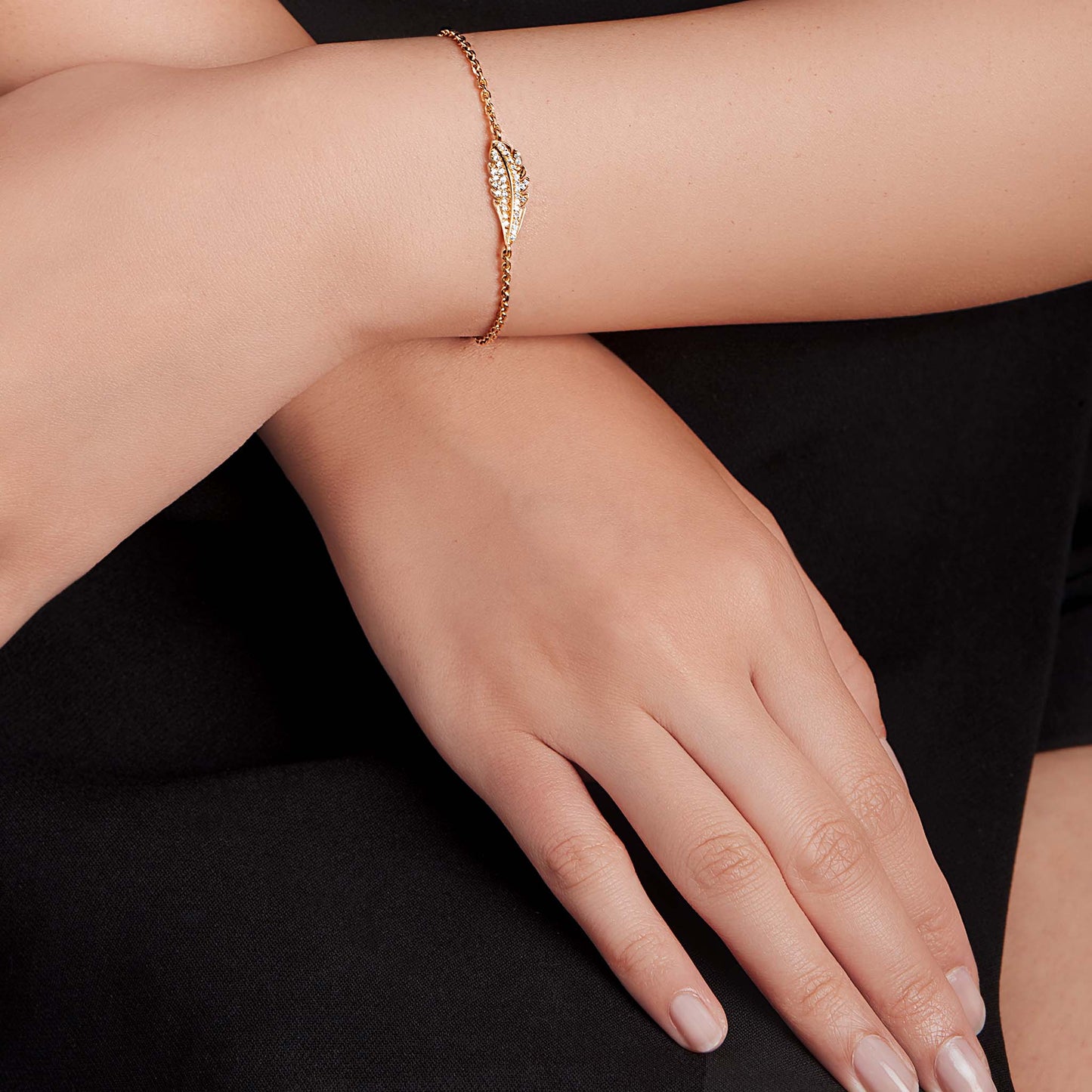 Phoenix Feather Diamond Bracelet