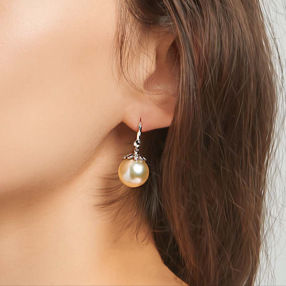 Jackson Champagne Pearl Drop Earrings