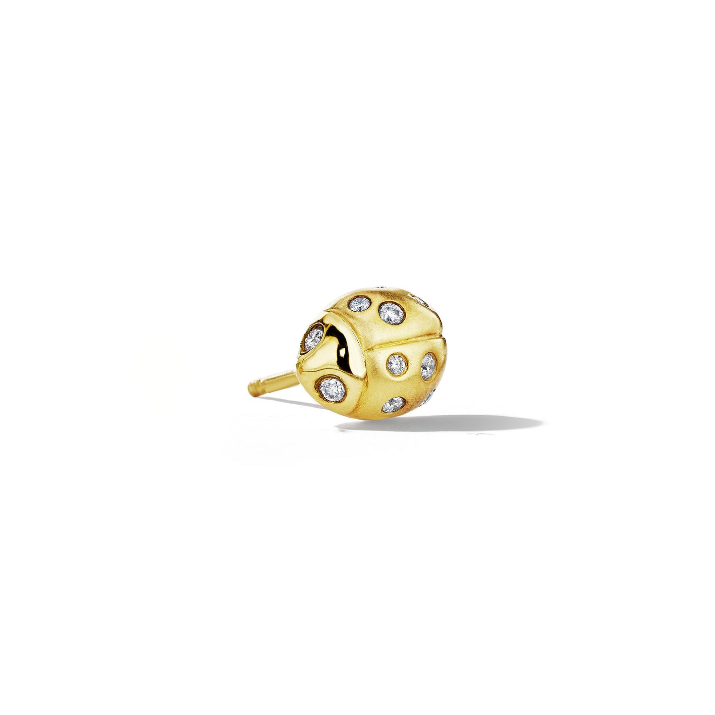 Wonderland Diamond Ladybug Single Stud Earring