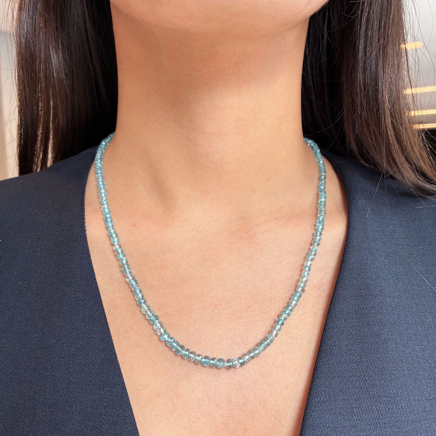 Piece Aquamarine Strand Necklace