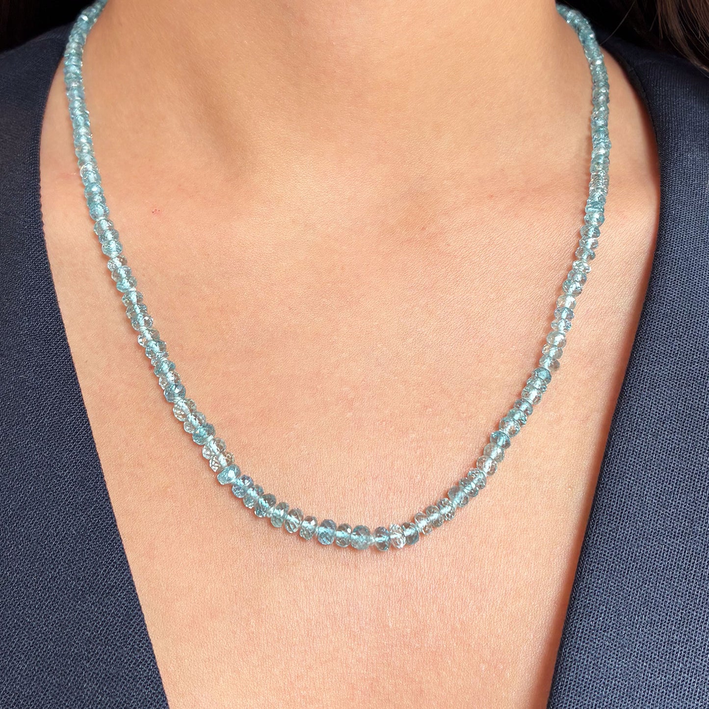 Piece Aquamarine Strand Necklace