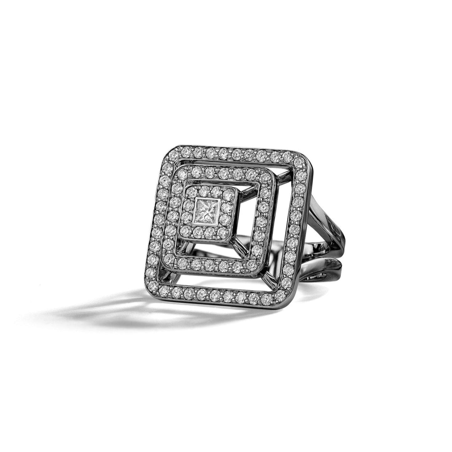 Mimi So Black Gold Piece Pyramid ring 18k