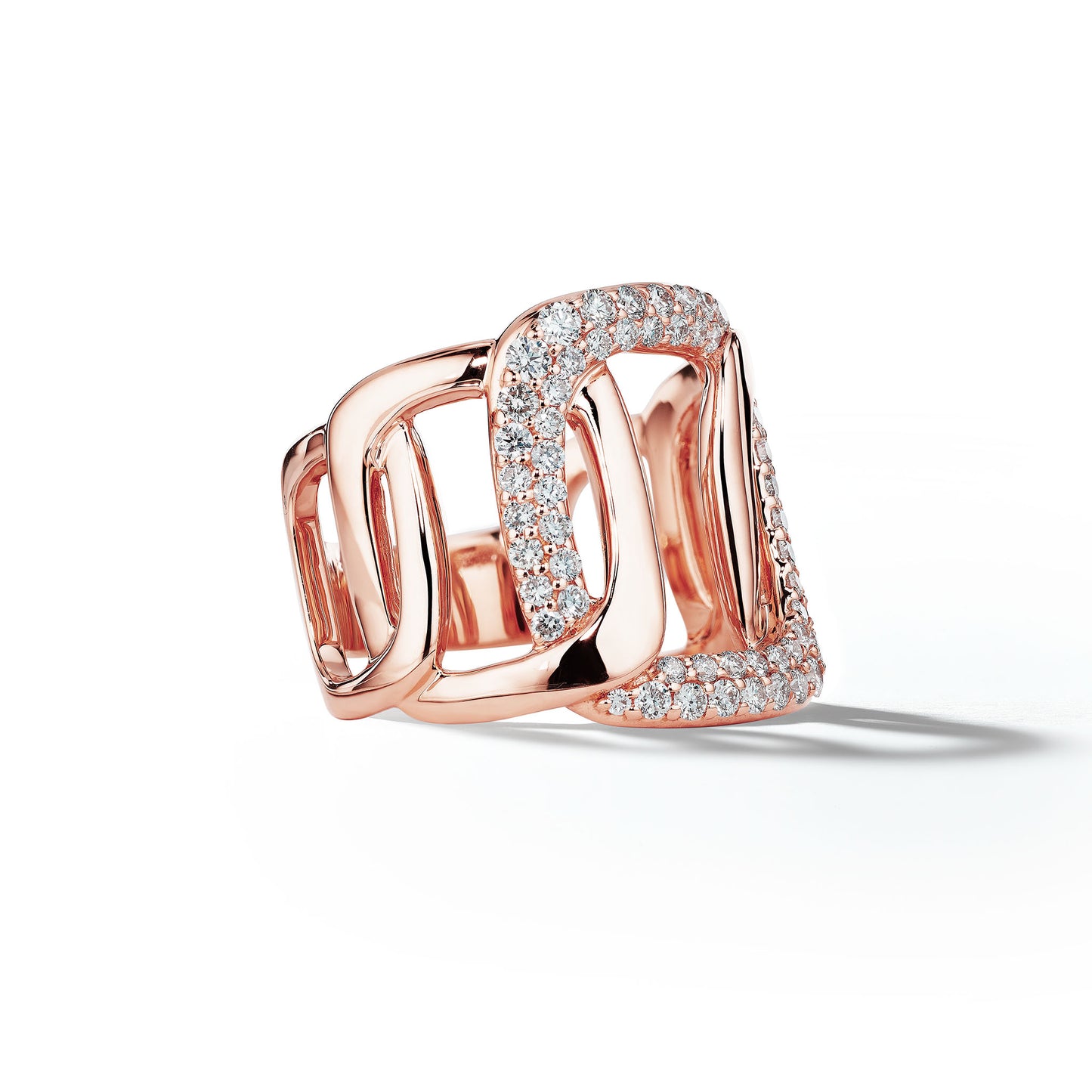 Piece 5-Link Pavé Diamond Ring
