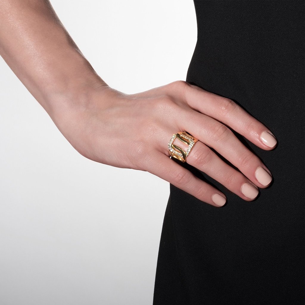 Piece Diamond Link Ring