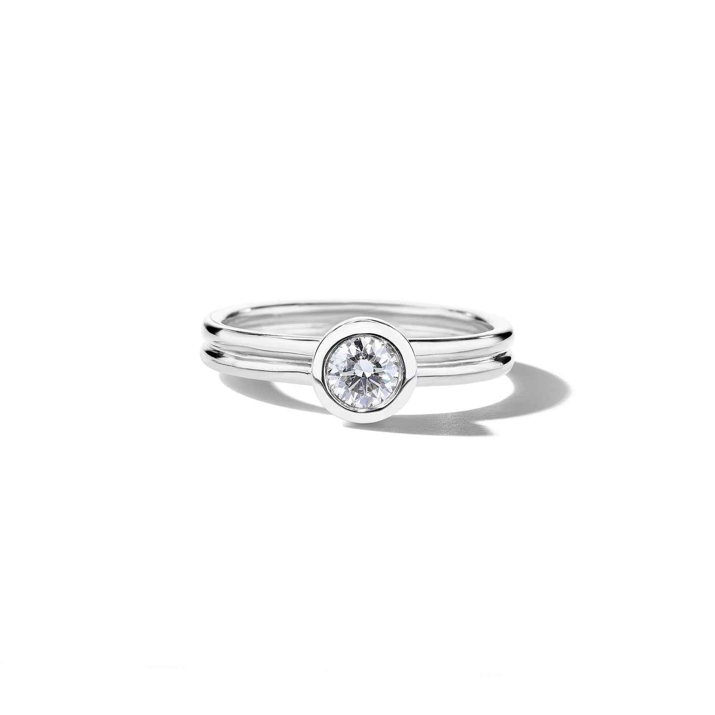 Bezel Set Round Diamond Solitaire Ring