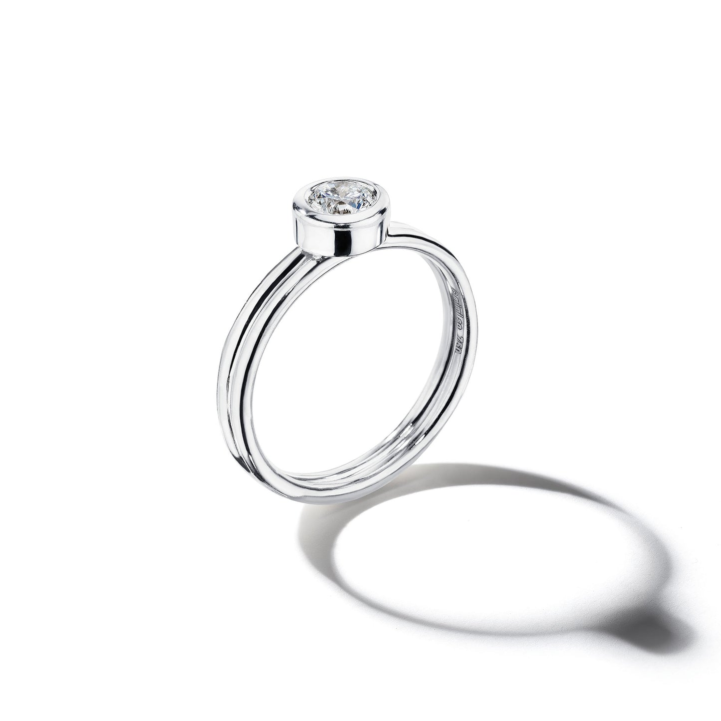 Bezel Set Round Diamond Solitaire Ring