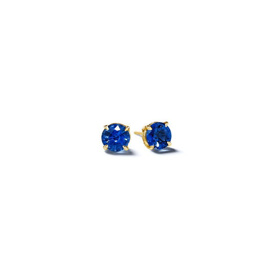 Round Brilliant Cut Sapphire Studs - 4mm