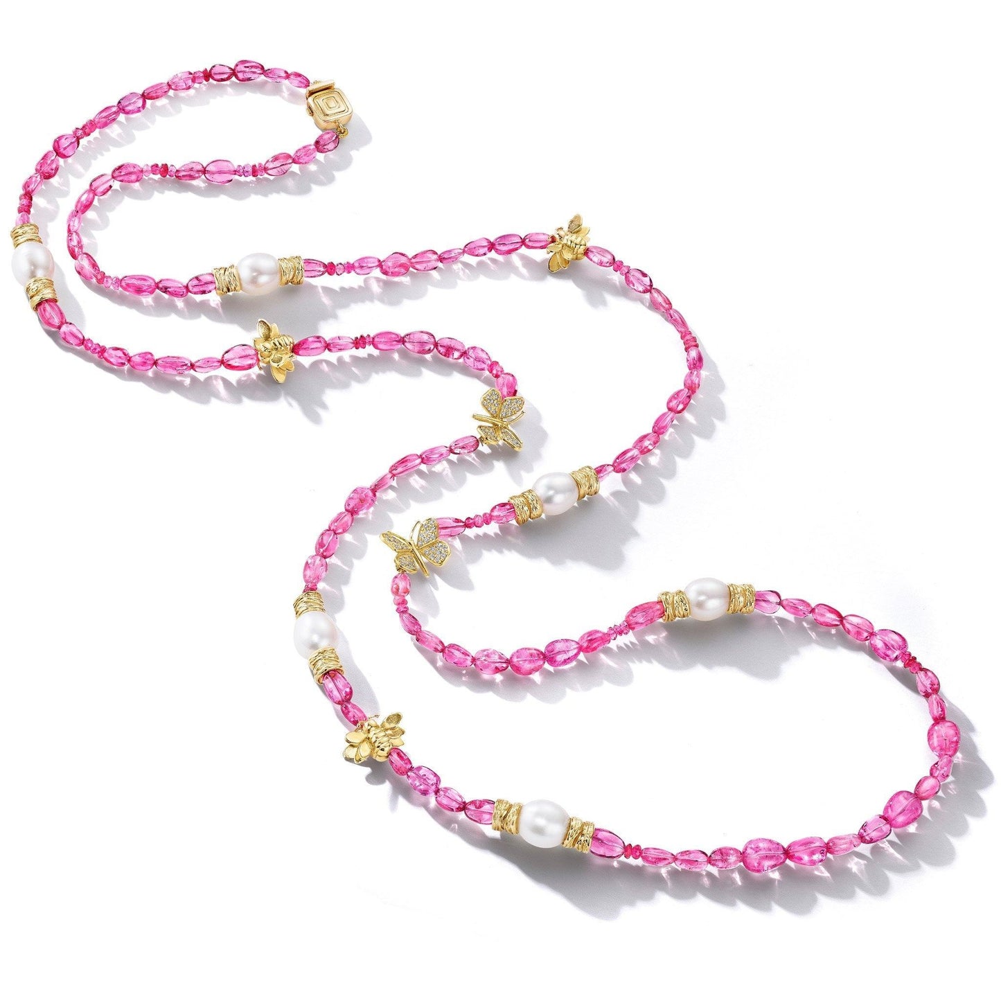 Wonderland Pink Spinel & Pearl Bead Necklace