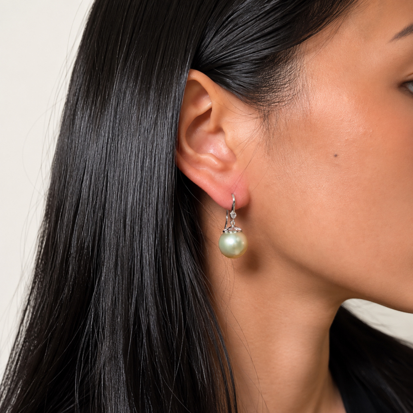 Jackson Pearl Earrings, 18KW