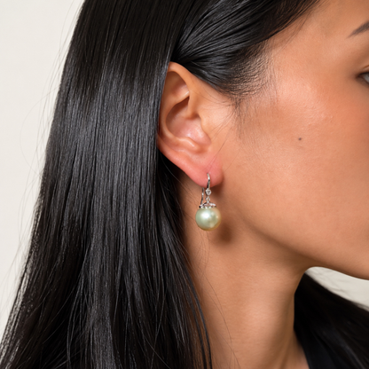 Jackson Pearl Earrings, 18KW