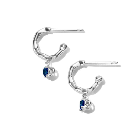 Jackson Mini Sapphire Hoop Earring 18k – 0.5in