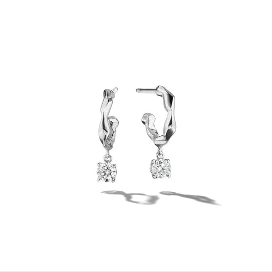 Jackson Mini Diamond Hoop Earring – 0.5in