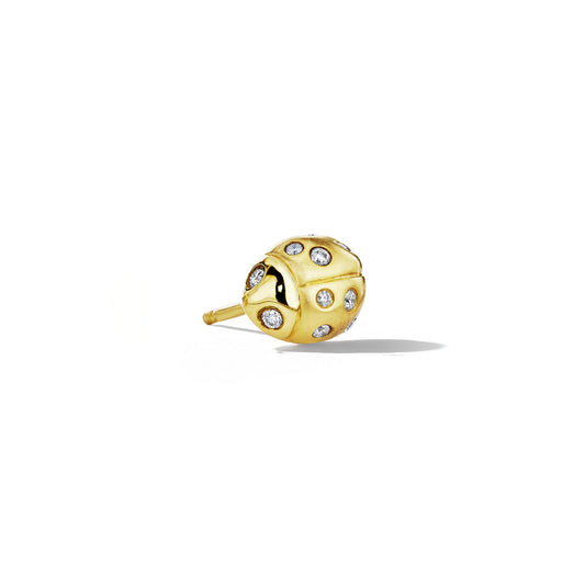Wonderland Diamond Ladybug Single Stud Earring