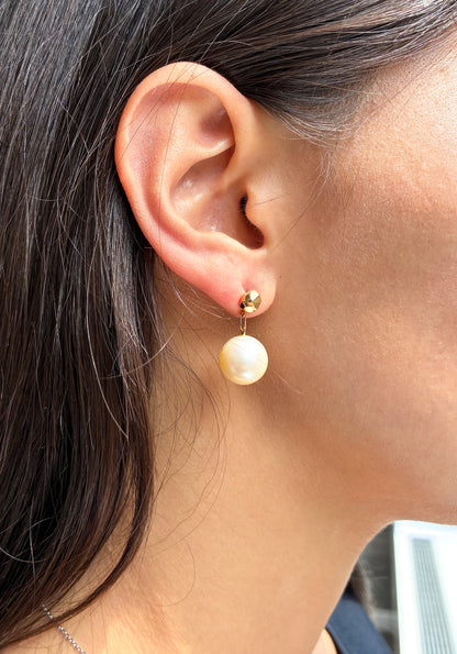 Jackson Gold Pearl Drop Earrings – 2in