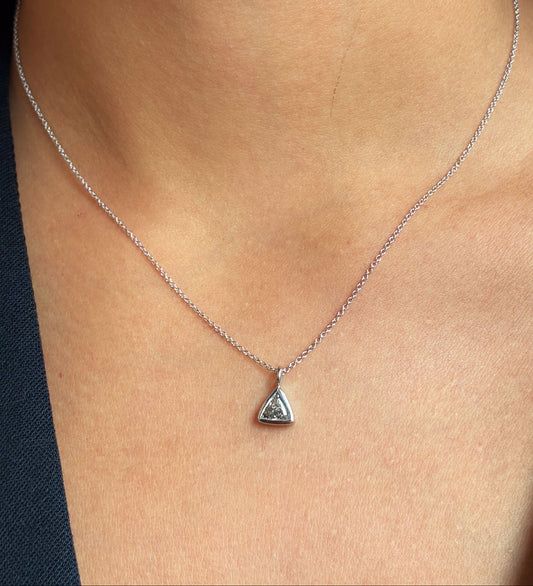 Trillion Diamond Pendant Necklace
