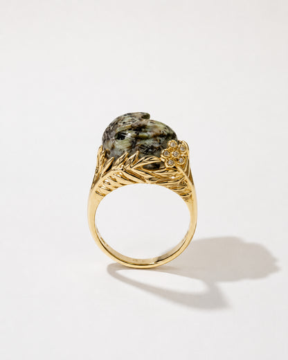 Wonderland Leopard Opal Bunny Ring