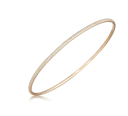 Lula Diamond Eternity Slip-On Bangle – 18k Yellow Gold