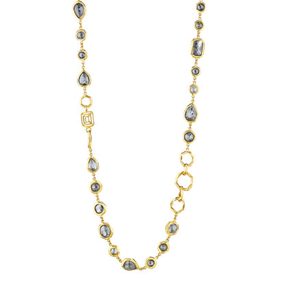 Jackson Links White/Grey/Black Necklace, 18KY