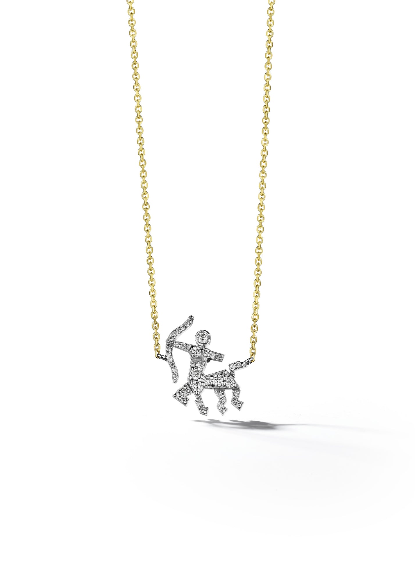 Jackson Sagittarius Diamond Necklace, 18KW/R