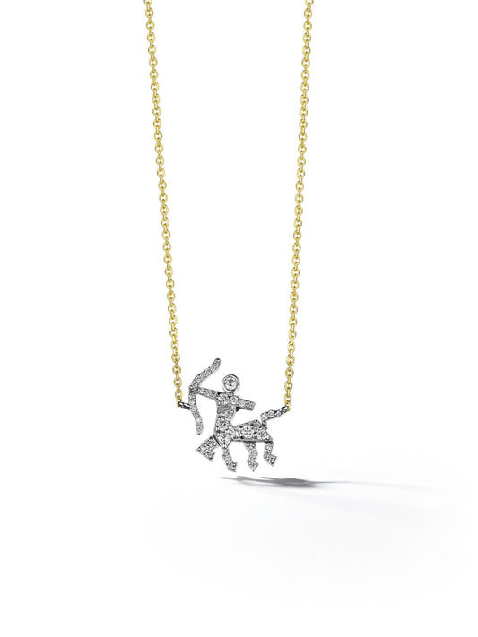 Jackson Sagittarius Diamond Necklace, 18KW/R