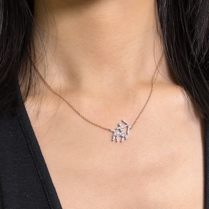 Jackson Sagittarius Diamond Necklace, 18KW/R