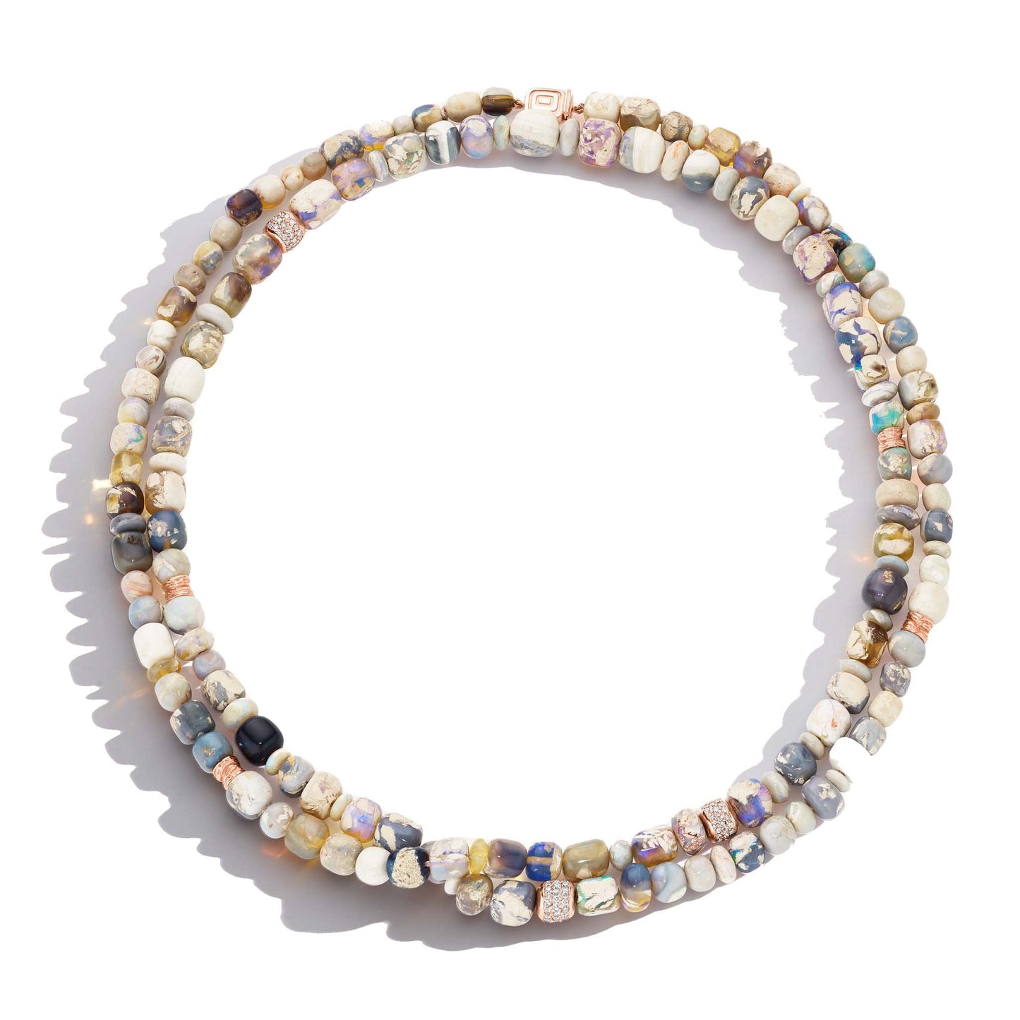 Wonderland Pastel Multi-Color Opal Bead Necklace