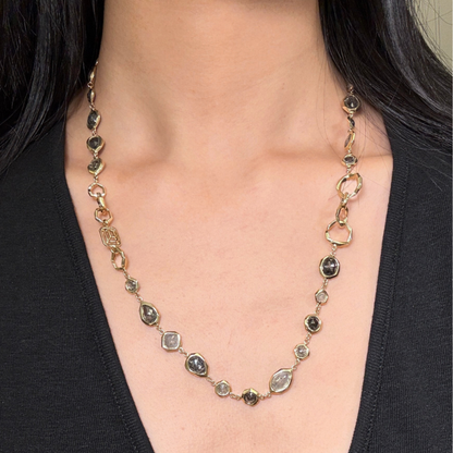 Jackson Links White/Grey/Black Necklace, 18KY