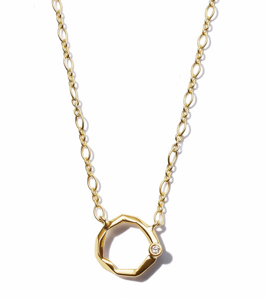 Jackson Circle Pendant Necklace, 18KY