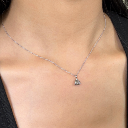 Classic Trillion Champagne Necklace, 18KW
