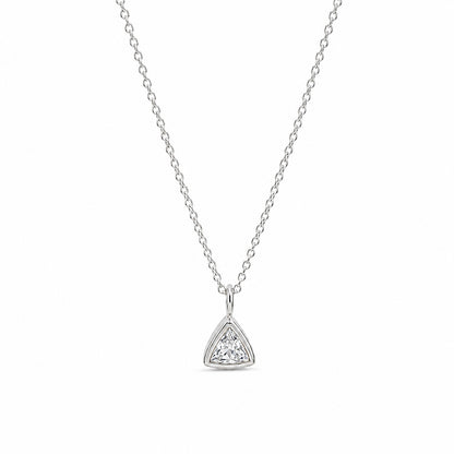 Classic Trillion Champagne Necklace, 18KW