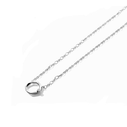 Jackson Chiseled Bezel Set Diamond Pendant Necklace