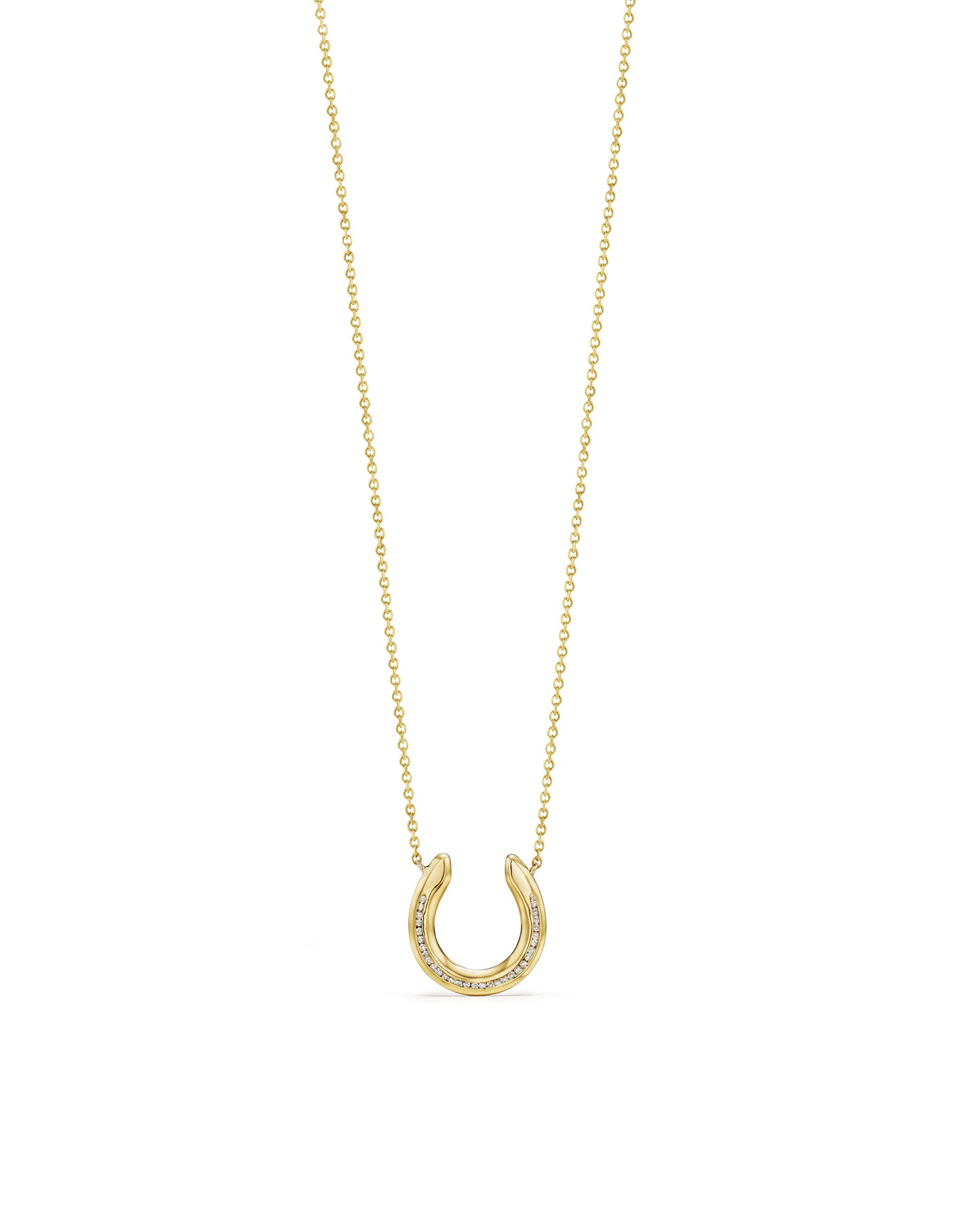 Jackson Horseshoe Diamond Necklace, 18KY
