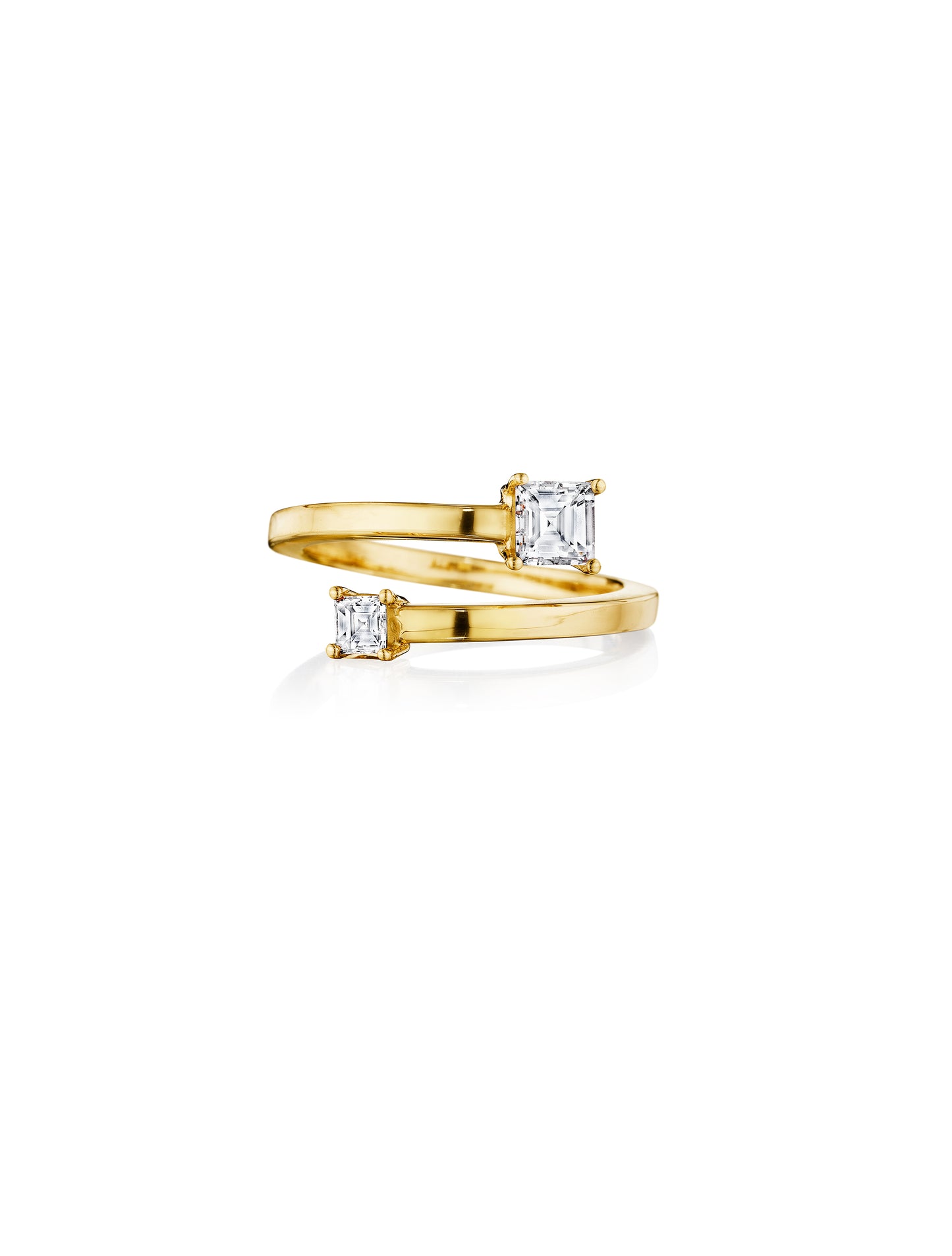 Piece Bypass Diamond Ring, 18KR