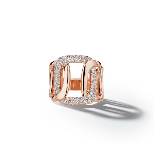 Piece 5-Link Pavé Diamond Ring