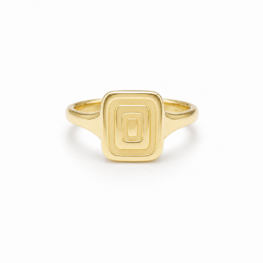 Piece Medium Icon Ring, 18KY