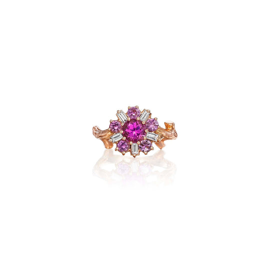 Wonderland Ballerina Pink Sapphire and Diamond Ring