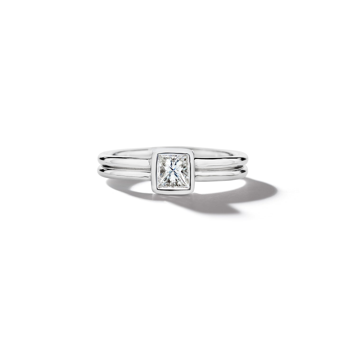 Princess Bezel Diamond Solitaire Ring