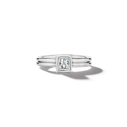 Princess Bezel Diamond Solitaire Ring
