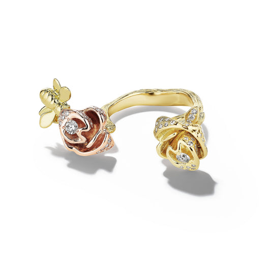 Wonderland Mimi Rose & Bee In-Between Ring