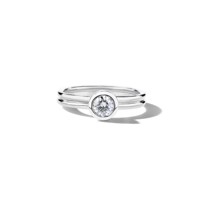 Bezel Set Round Diamond Solitaire Ring