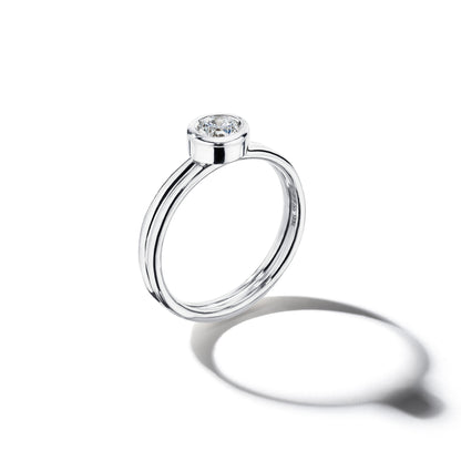 Bezel Set Round Diamond Solitaire Ring