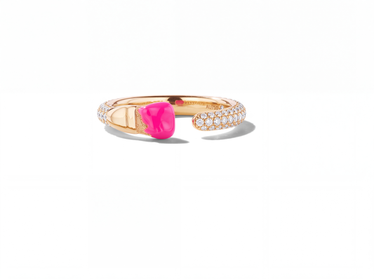 Pink Parsons Brush Diamond Ring, 18KY