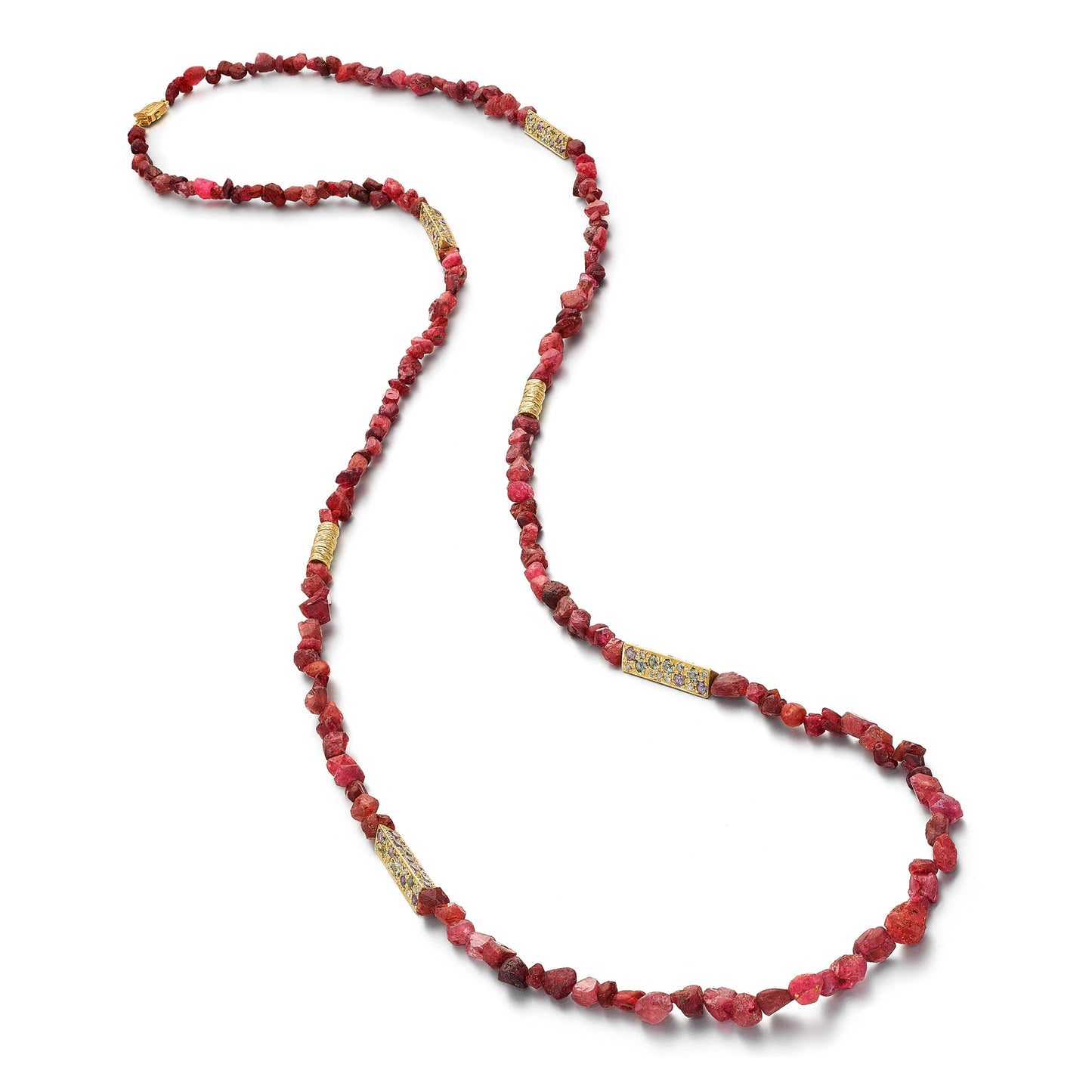 Wonderland African Red Spinel Bead Necklace