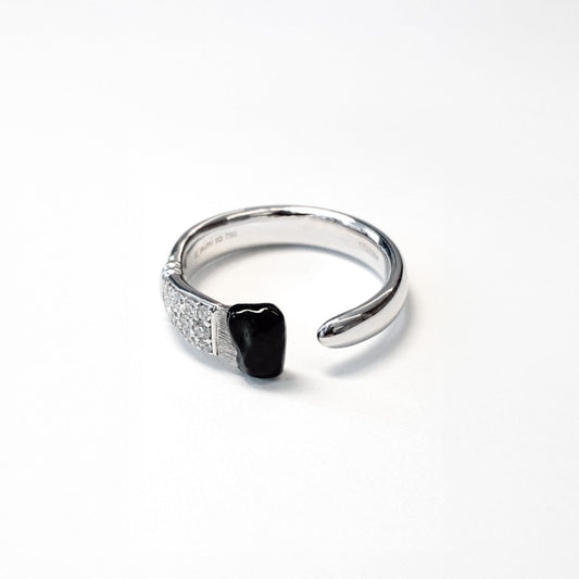Parsons Brush Diamond Black Enamel Ring – 4.7mm