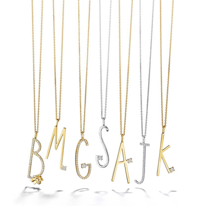 Type Letter M Pendant Necklace - Mimi So