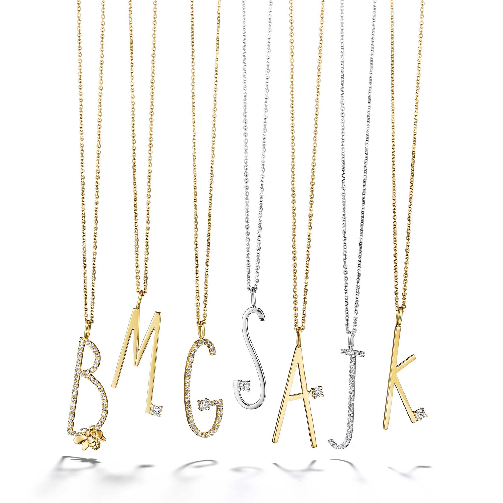 Type Letter T Pendant Necklace - Mimi So