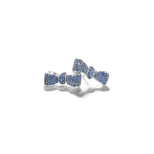 Bow Sapphire Stud Earrings – Mini