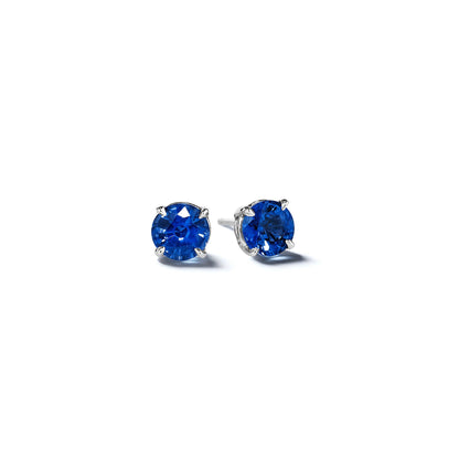 Round Brilliant Cut Sapphire Studs - 5mm