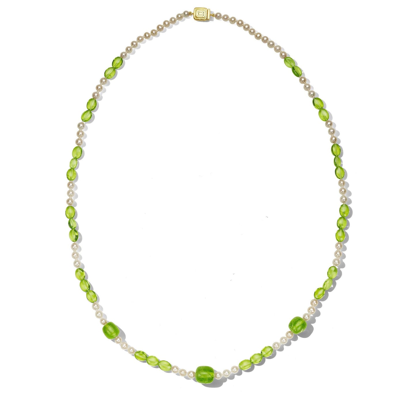 Peridot & Pearl Bead Necklace